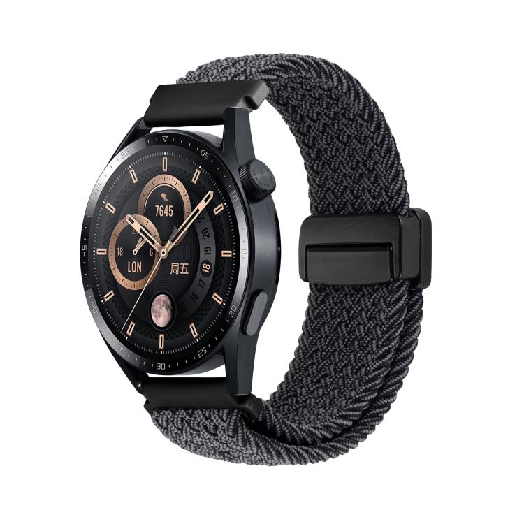Magnetic Buckle Nylon Braided Watch Band, 20mm, 22mm