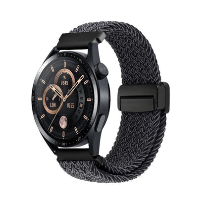Magnetic Buckle Nylon Braided Watch Band, 20mm, 22mm
