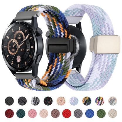 Magnetic Buckle Nylon Braided Watch Band, 20mm, 22mm