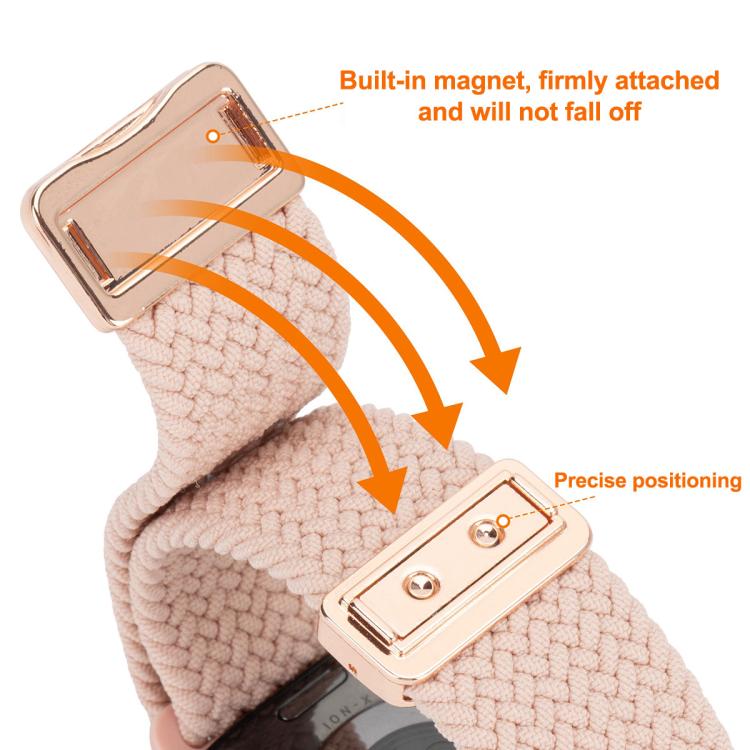 Magnetic Buckle Nylon Braided Watch Band, 20mm, 22mm