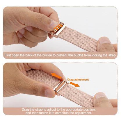 Magnetic Buckle Nylon Braided Watch Band, 20mm, 22mm