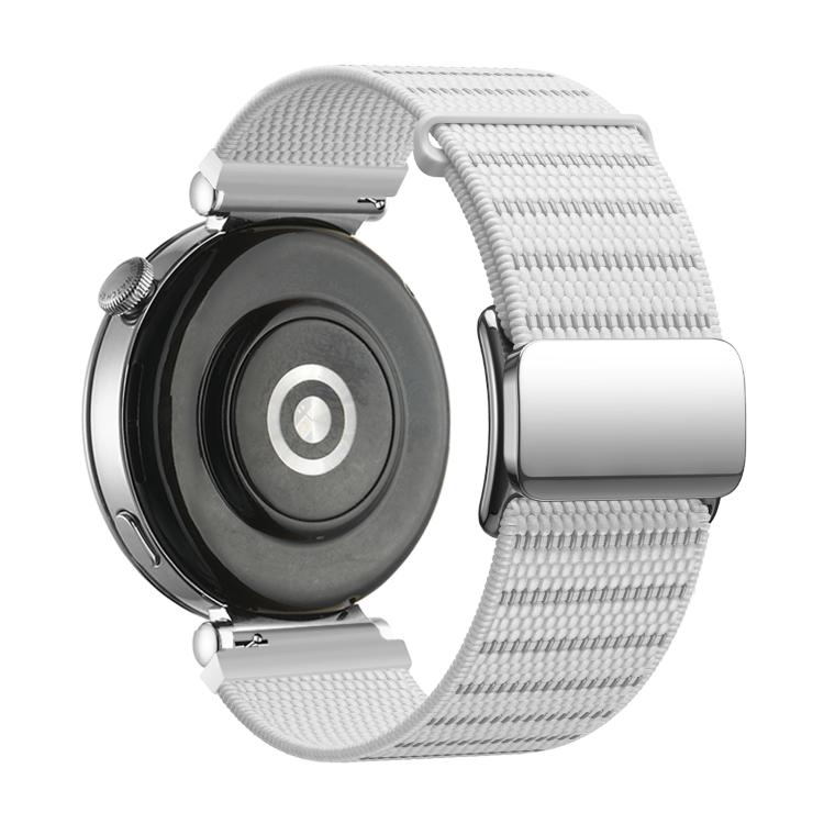 Magnetic Buckle Reflective Nylon Watch Band, 18mm