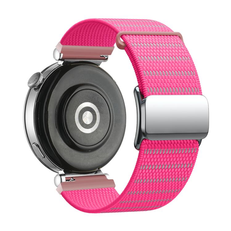 Magnetic Buckle Reflective Nylon Watch Band, 18mm