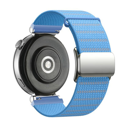 Magnetic Buckle Reflective Nylon Watch Band, 18mm