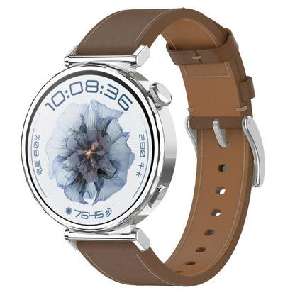 Press Button Leather Watch Band, 18mm