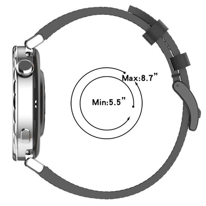 Press Button Leather Watch Band, 18mm