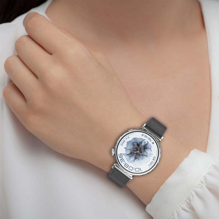 Press Button Leather Watch Band, 18mm