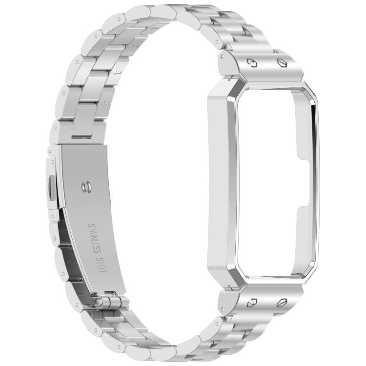 Watch Frame Integrated Three Beads Stainless Steel Watch Band, For Huawei Band 10 / 10 NFC / 9 / 9 NFC