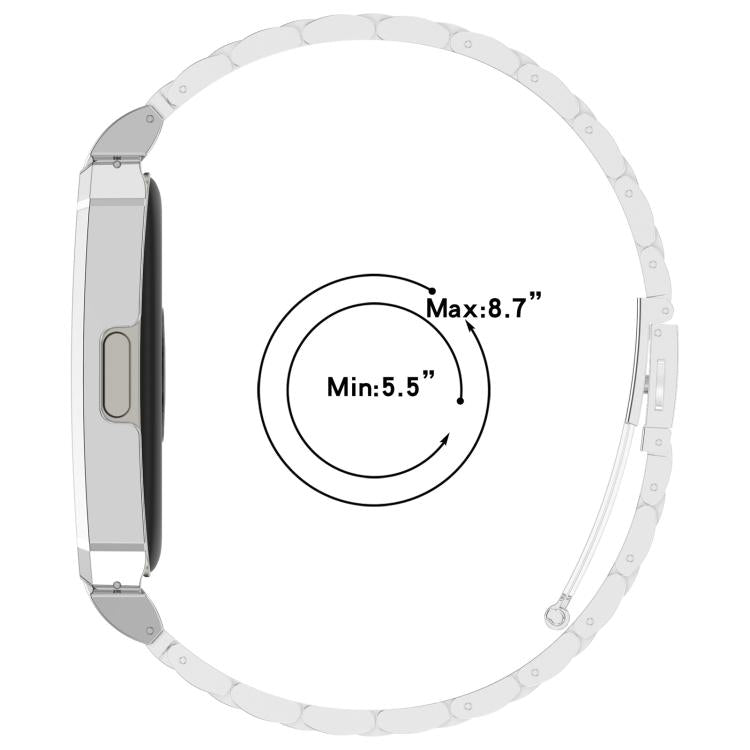 Watch Frame Integrated Three Beads Stainless Steel Watch Band, For Huawei Band 10 / 10 NFC / 9 / 9 NFC