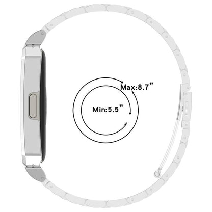 Watch Frame Integrated Three Beads Stainless Steel Watch Band, For Huawei Band 10 / 10 NFC / 9 / 9 NFC