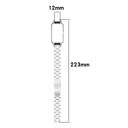 Watch Frame Integrated Three Beads Stainless Steel Watch Band, For Huawei Band 10 / 10 NFC / 9 / 9 NFC