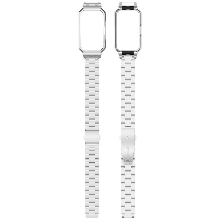 Watch Frame Integrated Three Beads Stainless Steel Watch Band, For Huawei Band 10 / 10 NFC / 9 / 9 NFC