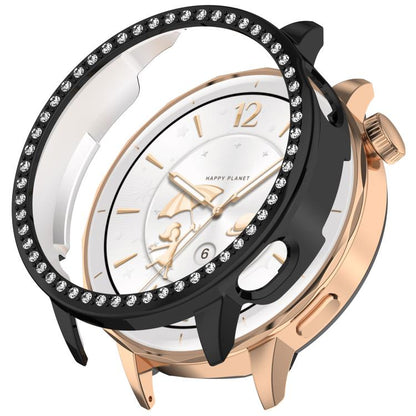Single Row Diamond Half Coverage Hollow PC Watch Protective Case, For OPPO Watch X2 Mini