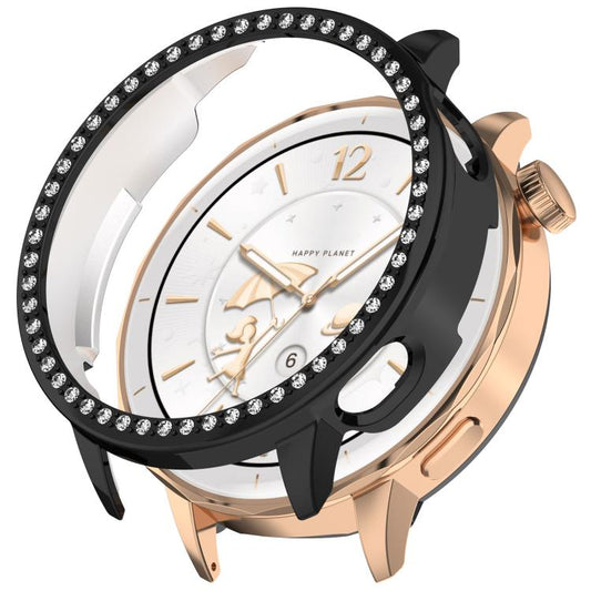 Single Row Diamond Half Coverage Hollow PC Watch Protective Case, For OPPO Watch X2 Mini
