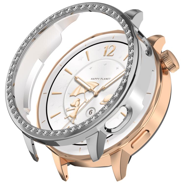 Single Row Diamond Half Coverage Hollow PC Watch Protective Case, For OPPO Watch X2 Mini