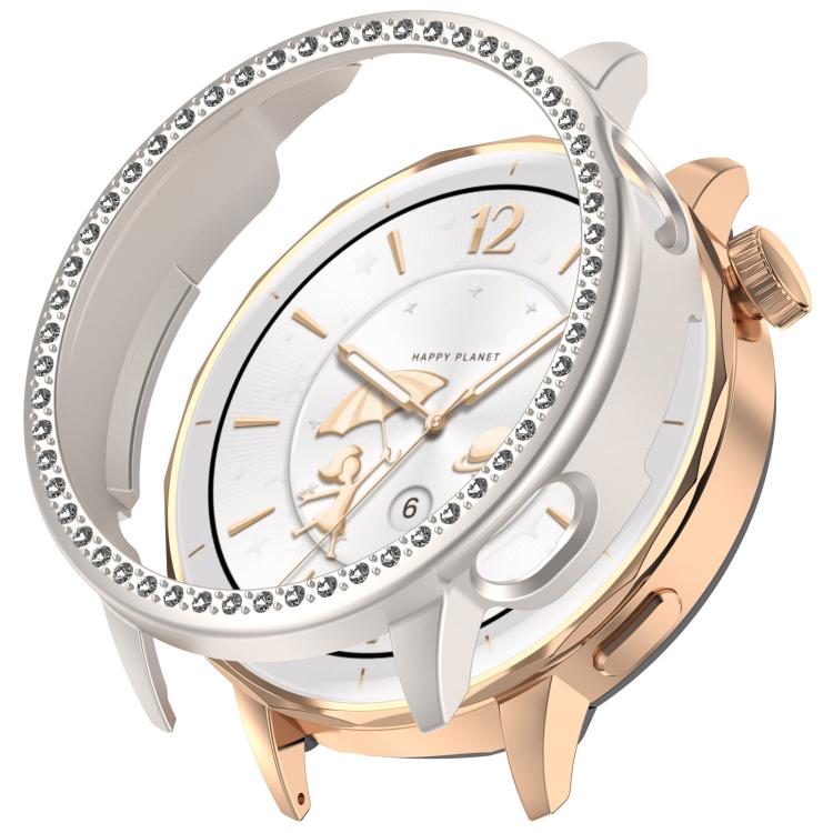 Single Row Diamond Half Coverage Hollow PC Watch Protective Case, For OPPO Watch X2 Mini
