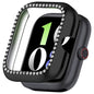 Single Row Diamond Half Coverage Hollow PC Watch Protective Case, For vivo Watch GT / iQOO Watch GT