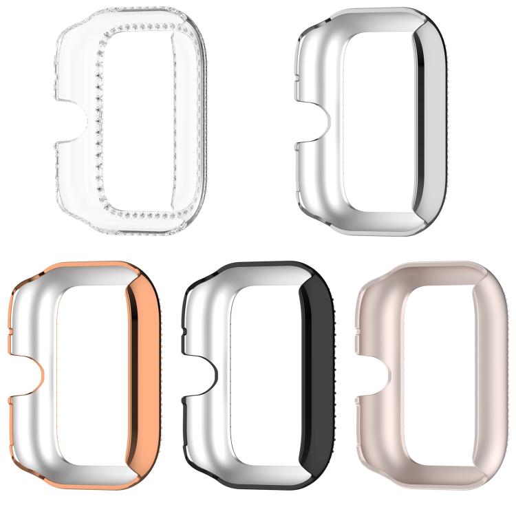 Single Row Diamond Half Coverage Hollow PC Watch Protective Case, For vivo Watch GT / iQOO Watch GT