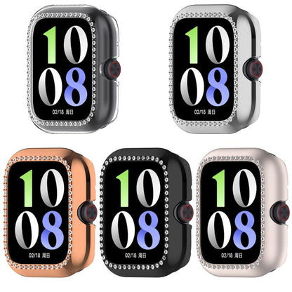 Single Row Diamond Half Coverage Hollow PC Watch Protective Case, For vivo Watch GT / iQOO Watch GT