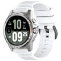 Black Steel Buckle Silicone Watch Band, For Ticwatch Atlas / Pro 5 Enduro