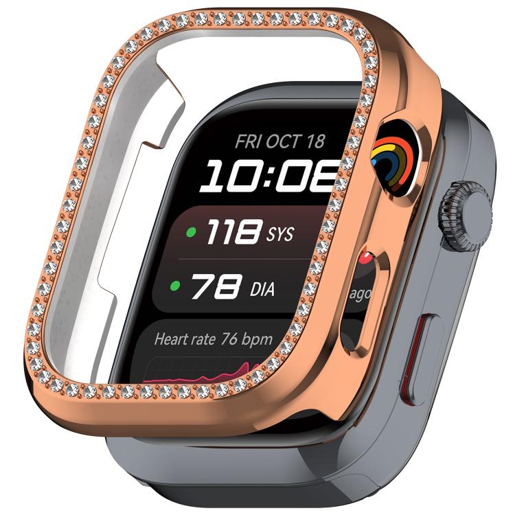 Single Row Diamond Half Coverage Hollow PC Watch Protective Case, For Huawei Watch D2