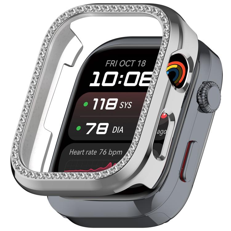 Single Row Diamond Half Coverage Hollow PC Watch Protective Case, For Huawei Watch D2