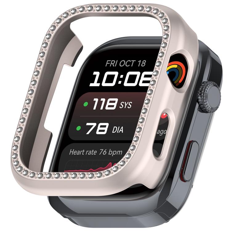Single Row Diamond Half Coverage Hollow PC Watch Protective Case, For Huawei Watch D2