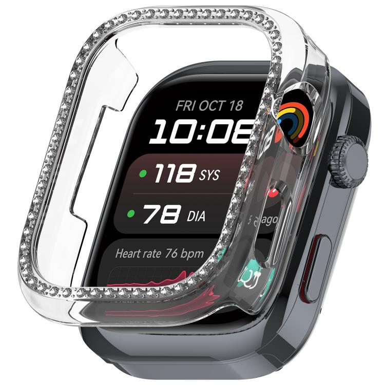 Single Row Diamond Half Coverage Hollow PC Watch Protective Case, For Huawei Watch D2