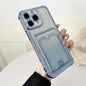Four-cornered Glitter Electroplated Card Bag TPU Phone Case, For iPhone 11 Pro