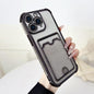Four-cornered Glitter Electroplated Card Bag TPU Phone Case, For iPhone 11 Pro