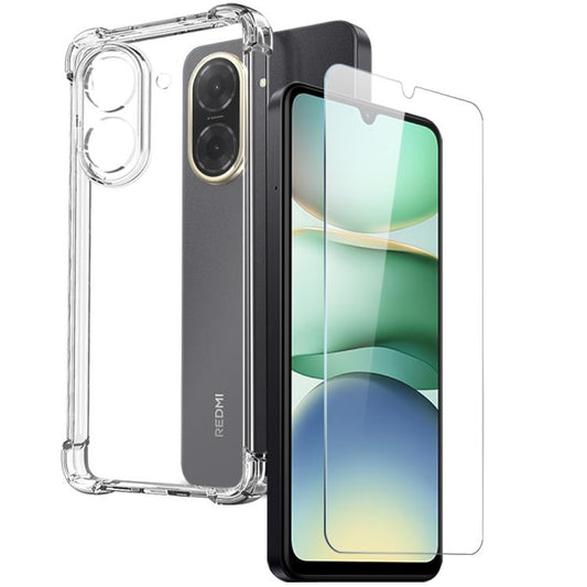 NORTHJO 2 in 1 TPU Airbag Shockproof Phone Case with Screen Film, For Redmi A5 4G 171.7mm, For Redmi Note 14 4G 164.84mm, For Xiaomi 15 Ultra 5G, For Redmi Note 14 Pro 4G, For Redmi Note 14 4G 163.25mm, For Xiaomi 15 Pro 5G, For Xiaomi 15 5G�����������...