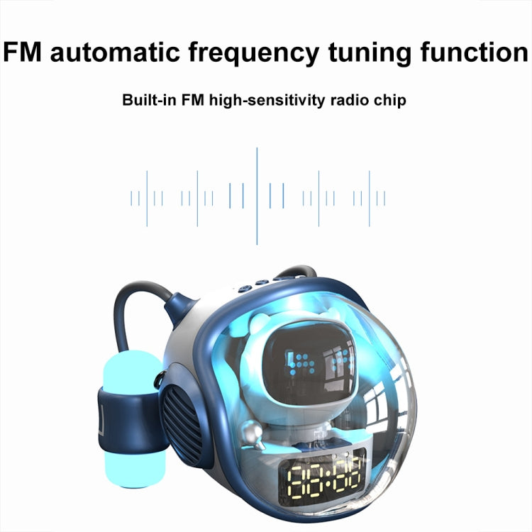 Space Sapsule Clock Wireless Bluetooth Speaker With Atmosphere Light