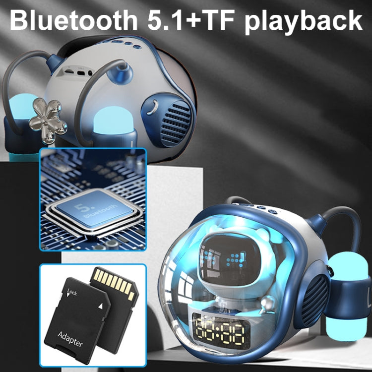 Space Sapsule Clock Wireless Bluetooth Speaker With Atmosphere Light