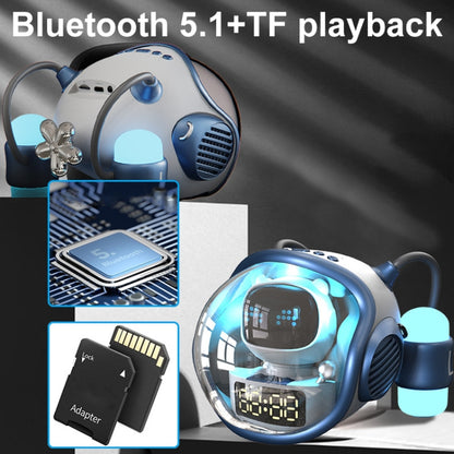 Space Sapsule Clock Wireless Bluetooth Speaker With Atmosphere Light