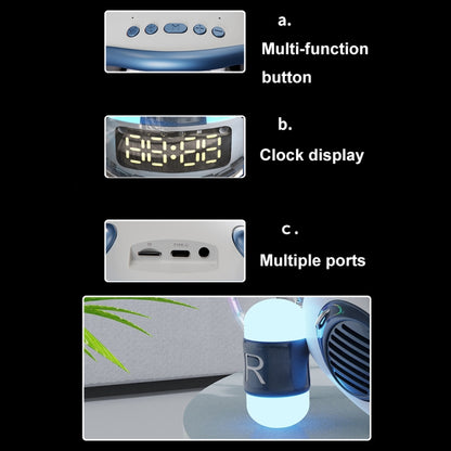Space Sapsule Clock Wireless Bluetooth Speaker With Atmosphere Light