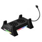 For XBOX Series S Console Base Cooling Fan Built-in LED Light Strip, Base Cooling Fan White, Base Cooling Fan Black