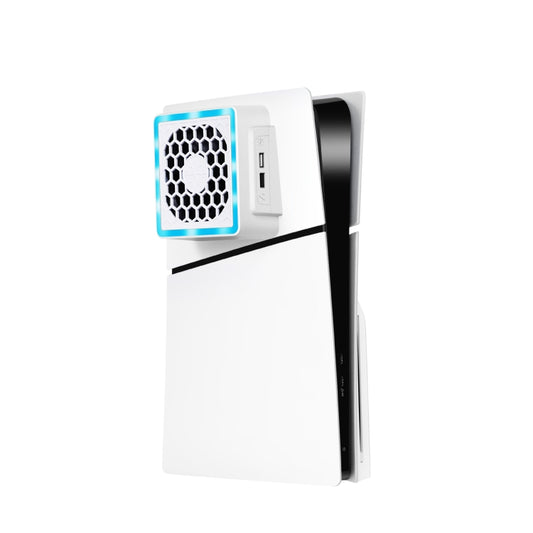 For PS5 Slim Console Side-mounted Cooling Fan RGB Radiator, For PS5 Slim