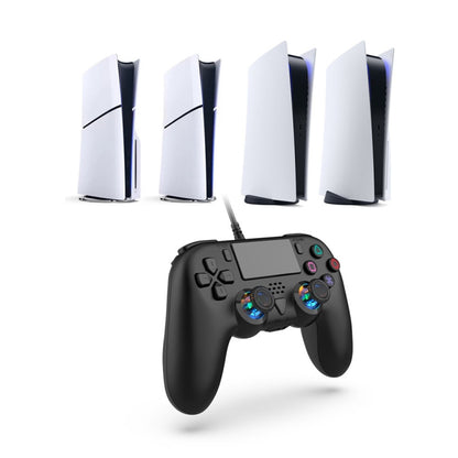 For PS5 / PS5 Slim / PC Wired Controller with Macro Programming Six-axis Gyro, Wired