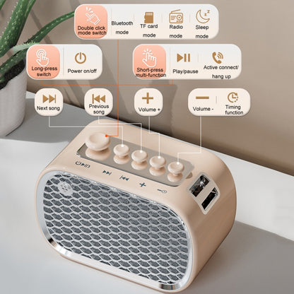P13 Multifunctional White Noise Sleeper Home Bedside Desktop Wireless Plug-In Bluetooth Speaker