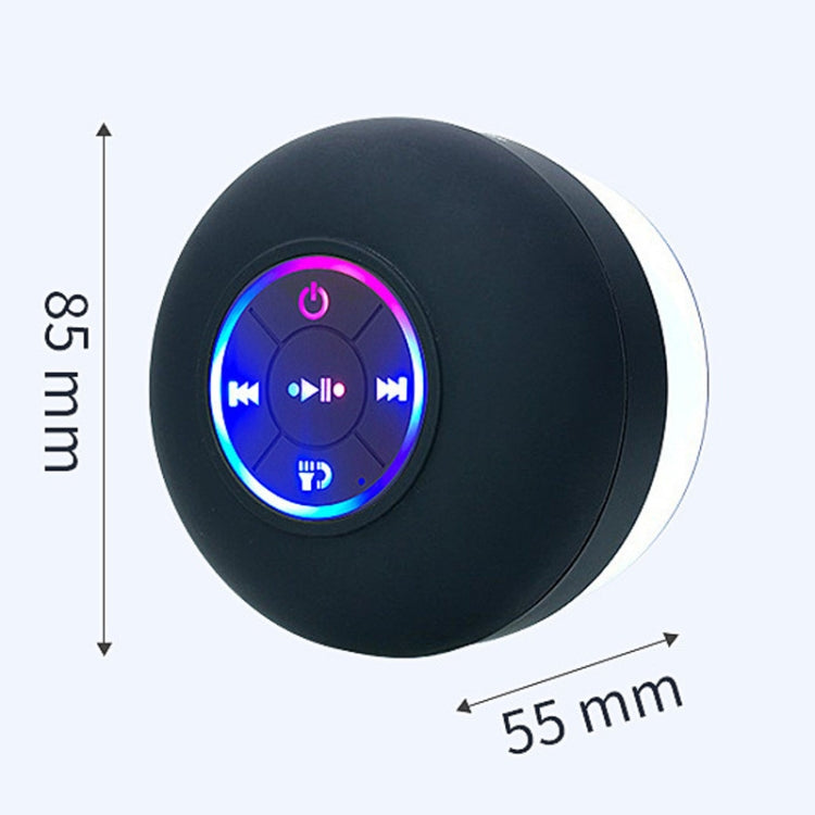 Bathroom Suction Cup Waterproof Bluetooth Stereo Portable Home Outdoor Dazzling Colorful Speaker