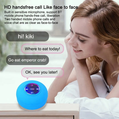 Bathroom Suction Cup Waterproof Bluetooth Stereo Portable Home Outdoor Dazzling Colorful Speaker