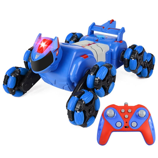 2.4G Kids Remote Control Toy Car Stunt Robot Dog Gesture Sensor Lights Music Spray Climbing Car, Blue Single RC, Red Single RC, Blue Dual RC, Red Dual RC