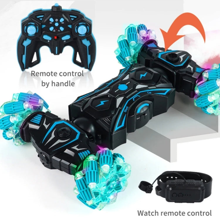 2.4G Spray RC Car Gesture Sensor Music Lights Twist Stunt Drift Car Double Side Driving Buggy Toy, Handle RC Blue, Handle RC Green, Handle+Watch RC Blue, Handle+Watch RC Green
