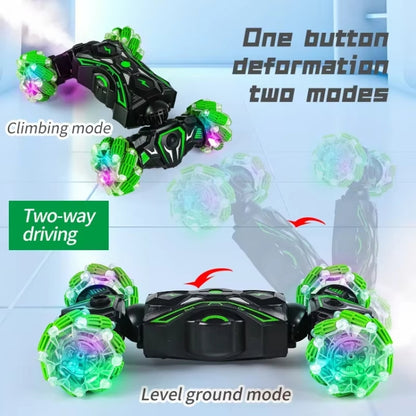 2.4G Spray RC Car Gesture Sensor Music Lights Twist Stunt Drift Car Double Side Driving Buggy Toy, Handle RC Blue, Handle RC Green, Handle+Watch RC Blue, Handle+Watch RC Green