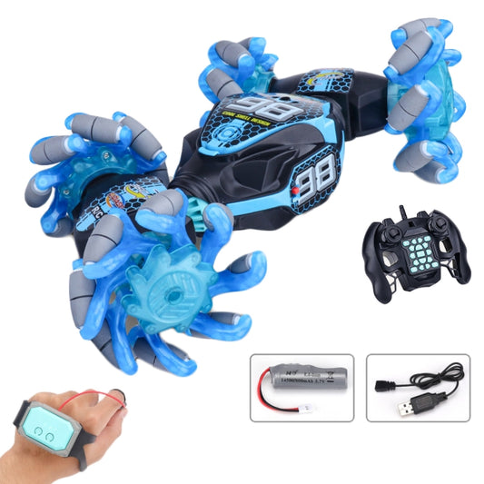 2.4G Gesture Sensor Twist Stunt RC Car Drift 4WD Climbing Transformation Toy Car With Music Led Lights, 1:14