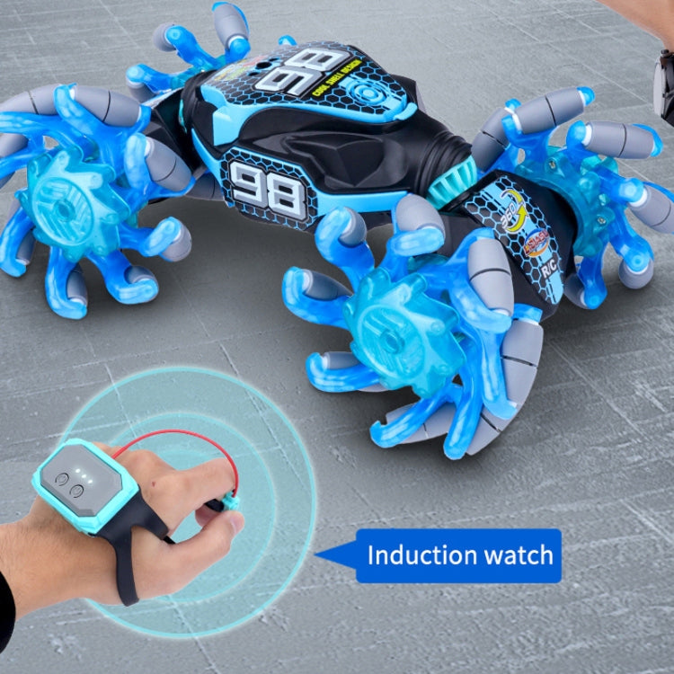 2.4G Gesture Sensor Twist Stunt RC Car Drift 4WD Climbing Transformation Toy Car With Music Led Lights, 1:14