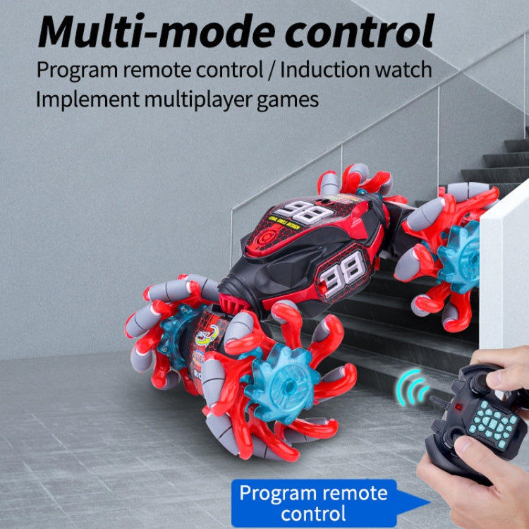 2.4G Gesture Sensor Twist Stunt RC Car Drift 4WD Climbing Transformation Toy Car With Music Led Lights, 1:14