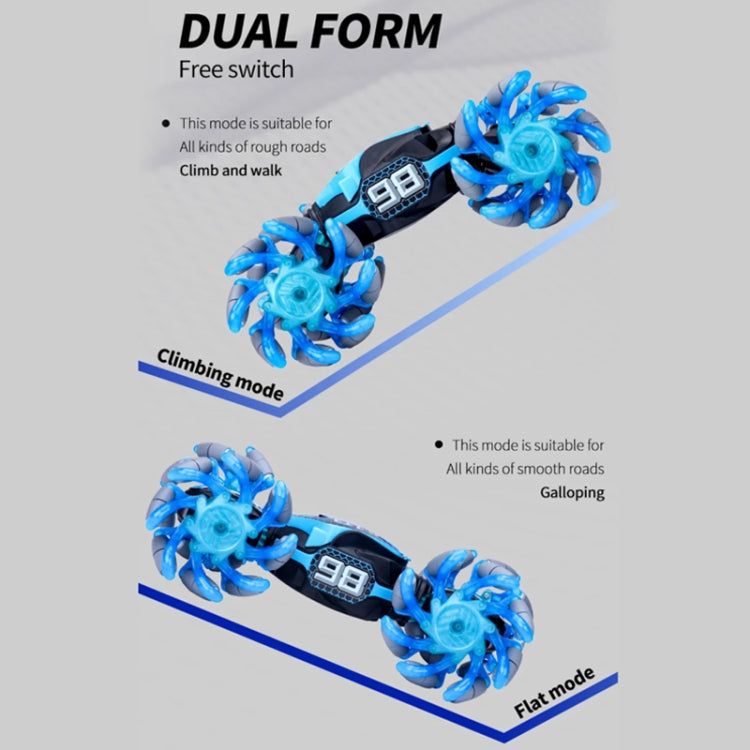 2.4G Gesture Sensor Twist Stunt RC Car Drift 4WD Climbing Transformation Toy Car With Music Led Lights, 1:14