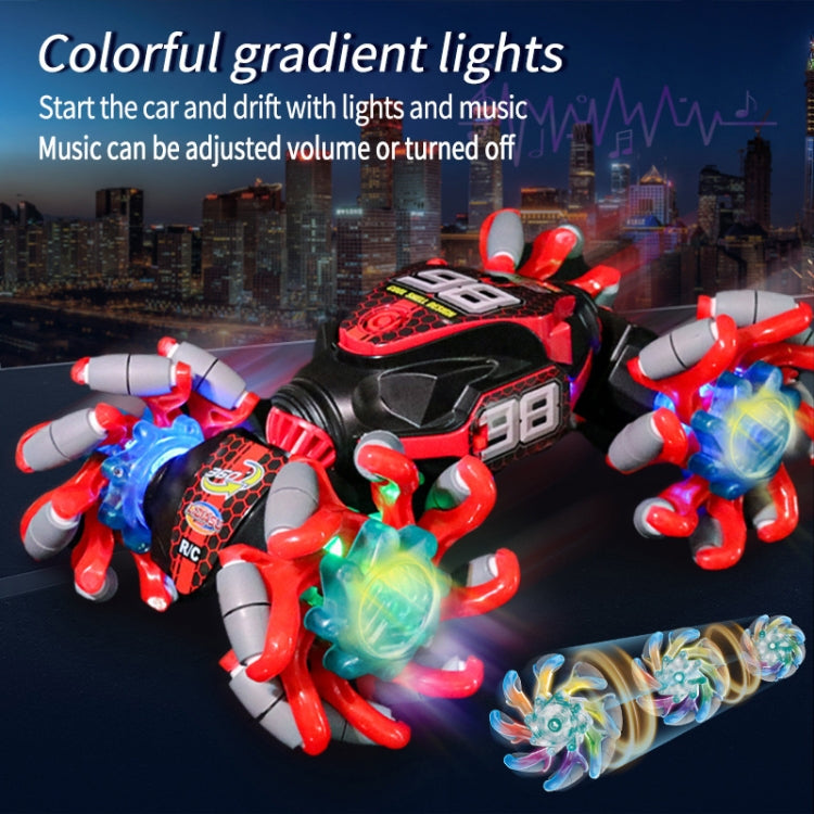 2.4G Gesture Sensor Twist Stunt RC Car Drift 4WD Climbing Transformation Toy Car With Music Led Lights, 1:14