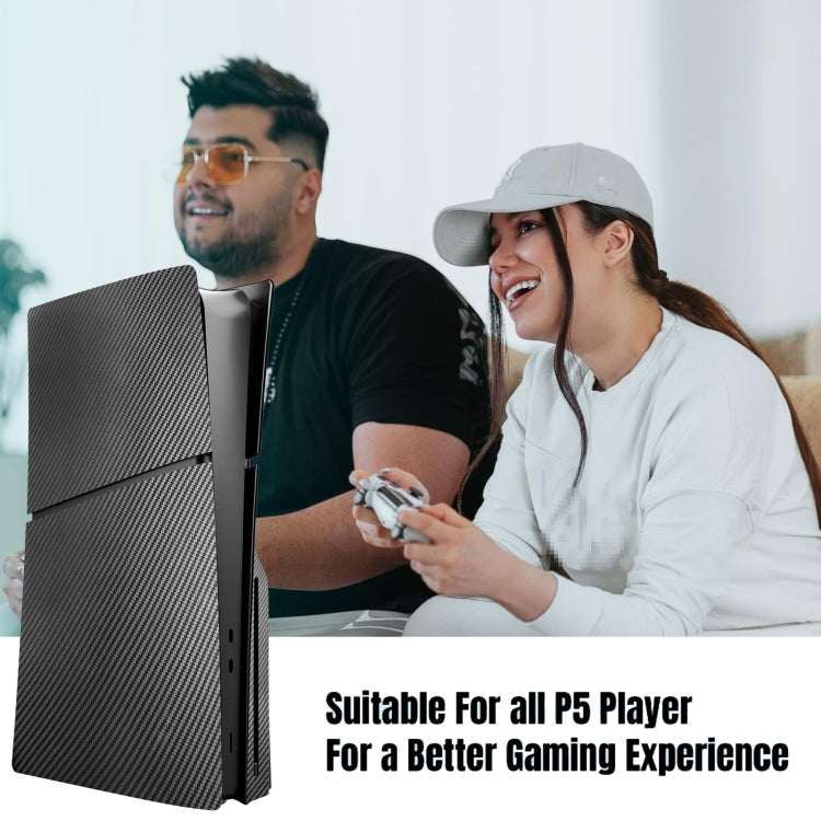 For PS5 Slim Carbon Fiber Replacement Shell Protective Faceplate, 1.0 Disc Edition, 1.0 Digital Edition, 2.0 Disc Edition, 2.0 Digital Edition